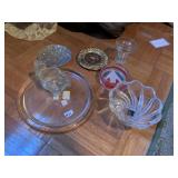 SQUIRREL CANDLE HOLDER, GLASS CHARGER, ASH TRAY,