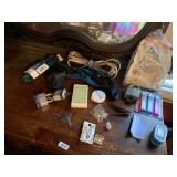 ASSORTED HOUSEHOLD LOT - EXTENSION CORD, PADLOCK,