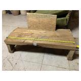 CHILD SIZE SOLID OAK BENCH W/ BACK - 48IN,