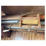 LAUNDRY WRINGER - WOOD FRAME W/ YELLOW WRAPPED