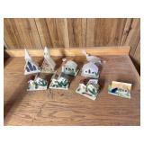 VINTAGE BOARD LAY OUT HOUSES MADE IN JAPAN,