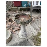 CONCRETE BIRD BATH, GARDEN PEDESTAL.