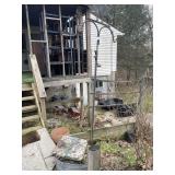 METAL YARD DECOR, PATIO CUSHION, POT, TUB, FLUE.