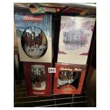 BUDWEISER HOLIDAY STEINS, CLYDESDALE SCENES,