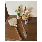 PORCELAIN FIGURINE, CAROUSEL MUSIC BOX, ORNATE