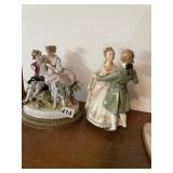 PORCELAIN MUSIC BOX, PORCELAIN FIGURINE.