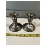 PEWTER CANDLE STICK PAIR
