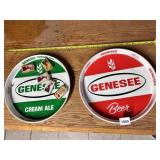 GENESEE CREAM ALE & GENESEE LAGER TIN TRAYS W/
