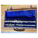 GEMEINHARDT FLUTE - SILVER, ELKHART IND, W/ CASE.