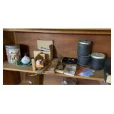 PLANTERS PEANUTS TIN, AVON LIGHT UP GHOST,