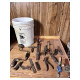 VINTAGE HAND TOOLS & BUCKET - ASSORTED