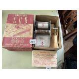 SUPERIOR CUB VINTAGE ROTARY PRINTING PRESS W/