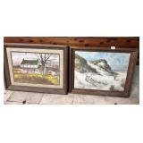 FRAMED AND SIGNED LANDSCAPE PRINTS.