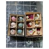 VINTAGE GLASS CHRISTMAS ORNAMENTS