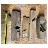 VINTAGE WOODEN HAND PLANE IRONS - ASSORTED WOOD
