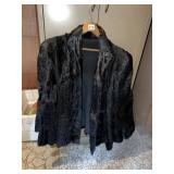 RUSSIAN PONY FUR COAT, BLACK.