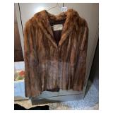 MICHEL FUR CLOAK, VINTAGE, SATIN LINING, INNER