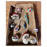 ASSORTED GLASS CHRISTMAS ORNAMENTS -  INCLUDING