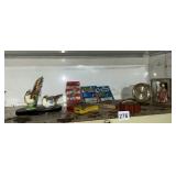 CERAMIC BIRD FIGURINES PR, VINTAGE FILM REELS,