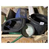 ENAMELED METAL COLANDER, ROASTER, MUG, METAL