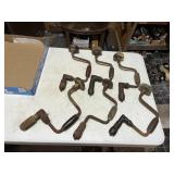 VINTAGE HAND CRANK DRILLS - ASSORTED METAL BRACE