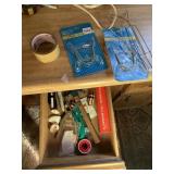 ASSORTED HOUSEHOLD TOOLS & HARDWARE - INCLUDES