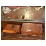 GRAND VIEW SHIP HOTEL WOODEN JEWELRY BOXES.