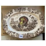 TURKEY TRANSFER PLATTER - MULTICOLOR HAND-PAINTED