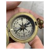 WITTNAUER BRASS POCKET COMPASS, VINTAGE