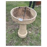 CAST STONE PEDESTAL PLANTER.