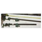 PAIR OF GREEN CAST IRON VISES