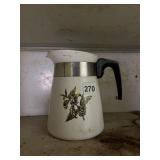 ENAMELED METAL STOVETOP PERCOLATOR, VINTAGE,