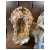 THAMES RELIGIOUS HOLDER, PORCELAIN FIGURINES.