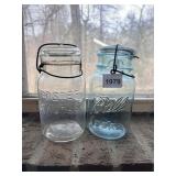 FOSTER SEA-FAST GLASS CANNING JAR, CLEAR W/ WIRE