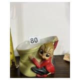 VINTAGE JAPANESE CERAMIC FIGURAL PIXIE CREAMER,