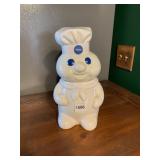 TALKING PILLSBURY DOUGHBOY CERAMIC COOKIE JAR -