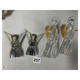 HOME DECORATORS COLLECTION CLEAR ANGEL FIGURINES