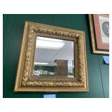 ORNATE GILT FRAME WALL MIRROR, DECORATIVE CARVED