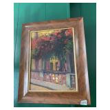 MARQUEZ SIGNED OIL PAINTING, IMPASTO STYLE, WOOD