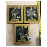 WATERFORD CRYSTAL ORNAMENTS, SNOWFLAKE, ANGEL,