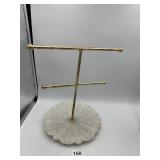 FLUTED MARBLE-LOOK STONE & GOLD-TONE METAL