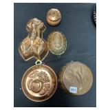COPPER MOLDS, LOBSTER, PINEAPPLE, FRUIT, FIGURAL