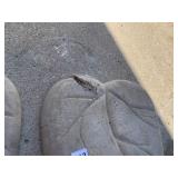 LEAF-SHAPED CONCRETE GARDEN PAVERS.