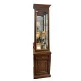 TRADITIONAL HARDWOOD DISPLAY CABINET, GLASS