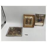 FRAMED RELIGIOUS ART PRINTS W/ SILVER-TONE