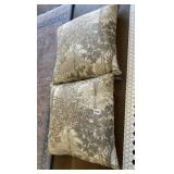 DECORATIVE THROW PILLOWS, WOVEN BOTANICAL