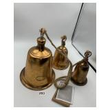 ZAERLTD DECORATIVE BELLS, METALLIC FINISH, ROPE
