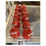 CRANBERRY BEESWAX CANDLES, ROUND TEXTURED,