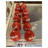 CRANBERRY BEESWAX CANDLES, ROUND TEXTURED,