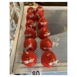 CRANBERRY BEESWAX CANDLES, ROUND TEXTURED,